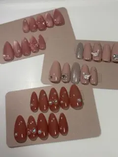 ピンクネイル　3個セット1