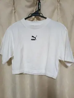 PUMA クロップド丈 Tシャツ ホワイト Sサイズのサムネイル