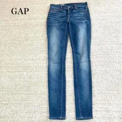 GAP プレミアムスーパーソフトストレッチ スキニーデニムパンツ 色落ち加工