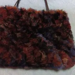 ラビットファー トートバッグ マルチカラー