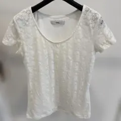 【GRL】花柄総レース半袖Tシャツ ホワイトのサムネイル