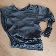 ダークグレー ラグランスリーブ カットソー