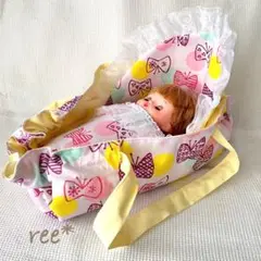 Mサイズ 人形用クーハン 広げて遊べる☆ちょうちょラベンダー×バナナイエロー