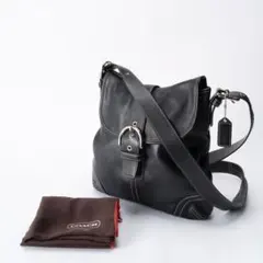 【美品】COACH ショルダーバッグ レザー ブラック