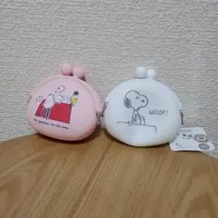 お値下中 スヌーピー シリコンがま口 コインケース 2色セット