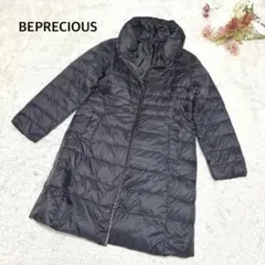 s2860【べプレシャス】ダウンジャケット ネイビー シンプル 丈長め L