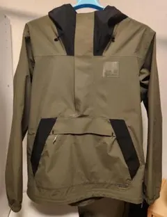 ジャック・ウルフスキン　ハーフジッププルオーバー　L　カーキブラック