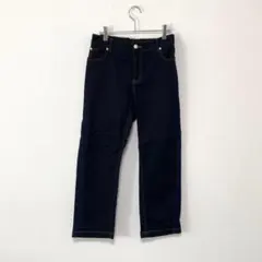 アンコキーヌ ストレッチデニム ジーンズ【L】ワンポイント 大きめ刺繍ロゴのサムネイル