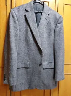 グレー テーラードジャケット ウール混紡　美品中古