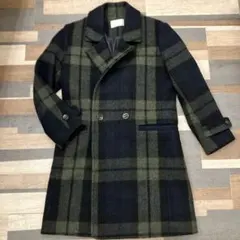 【TROVE】トローヴ　日本製　美品　ウール　チェック　肉厚　ダブルのサムネイル