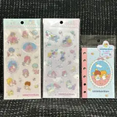 サンリオ【リトルツインスターズ】　キラぷくシール＆シール帳　３点セット♪♪正規品