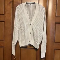 ユニクロ　メッシュ　Vネック　ショート　カーディガン　M