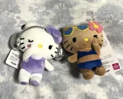 【新品】ハローキティ マスコットチャーム 50周年 エアロビ ヘッドフォン 水着