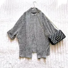 BANANA REPUBLIC バナナパブリック　XS 五分袖カーディガン　黒のサムネイル