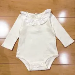 プティマイン　petit main レース衿　ロンパース　綿100% 80cm