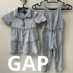 Gap キッズ デニムワンピース サロペット 2点セット　女の子　夏服