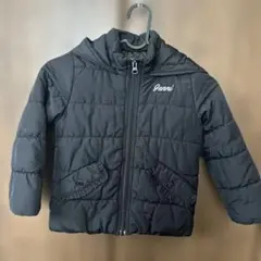 Jenni フード付き黒ダウンコート