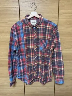 チェック柄 長袖ネルシャツ