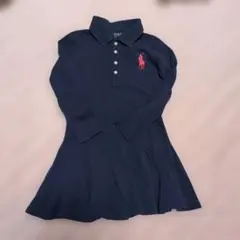 ラルフローレン　ネイビー ワンピース 長袖　3T 94〜100cm相当