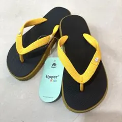 fipper kids フィッパーキッズ　黒黄色　男女OK uk5 21〜22