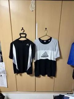 adidas Tシャツセット 黒/グレー Mサイズ