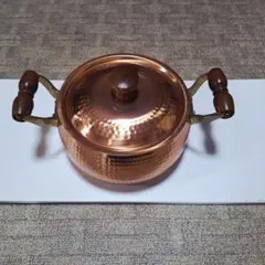 銅製 両手鍋 木製ハンドルのサムネイル