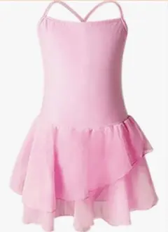 サイズ130 ピンク バレエレオタード フリル付き