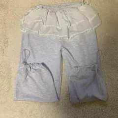 フリル付きスウェットパンツ