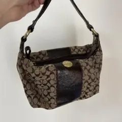 Coach ハンドバッグ ブラウン キャンバス/レザー