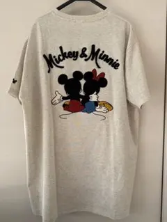 【新品】大きいサイズ Disneyミッキー&ミニーのバックデザインTシャツ