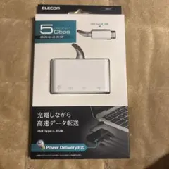 エレコム USB Type-Cコネクタ搭載USBハブ(PD対応) ホワイト