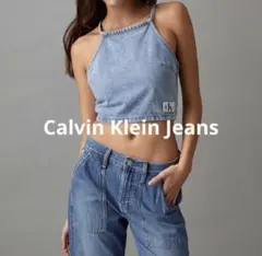 Calvin Klein Jeans バックレス デニム タンクトップ XS