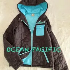 OCEAN PACIFIC キルティング　ダブルジップアップジャケット　上着　茶