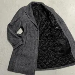 【高年式】ハイダウェイニコル スタンドカラー コート ヘリンボーン M 中綿