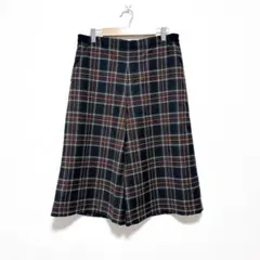 UNIQLO ウール混ガウチョパンツ チェック柄 ワイドパンツ 秋冬
