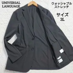 ユニバーサルランゲージ　テーラードジャケット　アンコン　ストレッチ　洗える　3L