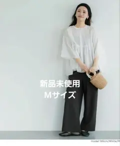 未使用✴オンライン完売品coca シアーフレアスリーブブラウスホワイト