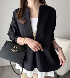 スタイルドア✨ ライトダンボールフロント2wayロングスリーブプルオーバー