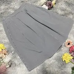 【ROPE PICNIC】ストライプフレアスカート　ゴムウエスト　(36)