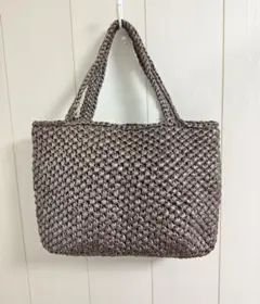 極美品】山葡萄 かごバッグ 花編み チャーム付き - メルカリ