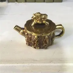 銅器 八仙八卦壺 水滴壺 墨壺 書道具 文房具 装飾品 工芸品 置物のサムネイル