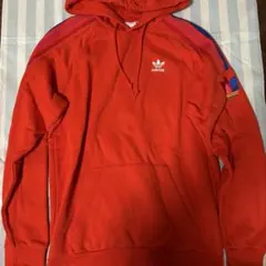 adidas アディダス パーカー 赤 サイズM