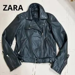 ZARA ザラ【M】ヴィンテージ加工ダブルライダースジャケット ダークブラウン ZARA ザラ【M】ヴィンテージ加工ダブルライダースジャケット ダーク