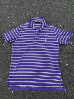 POLO GOLF RALPH LAUREN 紫ストライプ ポロシャツ