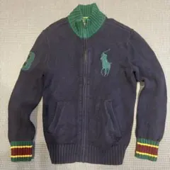 ポロ ラルフローレン 140cm ネイビー ニットカーディガン