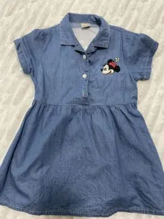 petit main ミニーマウス ワンピース 半袖　女の子　ディズニー