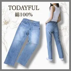 TODAYFUL トゥデイフル　カットオフ ハイウエスト デニム ジーンズ 23のサムネイル