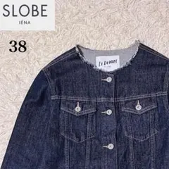 SLOBE IENA LE DENIM ノーカラーデニムジャケット フリンジのサムネイル