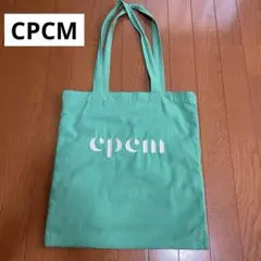 CPCM カラー ロゴ トートバッグ　布バッグ　グリーン