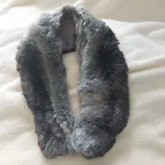 グレー ファー スヌード